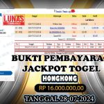 BUKTI PEMBAYARAN JACKPOT KUNCITOGEL TARUHAN TOGEL HONGKONG ( 28-07-2024 )