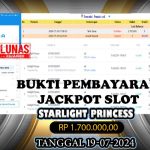 BUKTI JACKPOT KUNCITOGEL SLOT PRAGMATIC STARLIGHT PRINCESS ( 19-07-2024 )