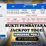 BUKTI PEMBAYARAN JACKPOT KUNCITOGEL TARUHAN TOGEL HONGKONG ( 27-07-2024 )