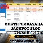 BUKTI JACKPOT KUNCITOGEL SLOT PGSOFT MAHJONG WAYS 2 ( 14-07-2024 )