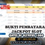 BUKTI JACKPOT KUNCITOGEL SLOT PRAGMATIC GATES OF OLYMPUS 1000 ( 22-07-2024 )