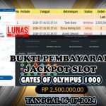 BUKTI JACKPOT KUNCITOGEL SLOT PRAGMATIC GATE OF OLYMPUS 1000 ( 16-07-2024 )