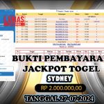 BUKTI PEMBAYARAN JACKPOT KUNCITOGEL TARUHAN TOGEL SYDNEY ( 27-07-2024 )