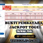 BUKTI JACKPOT KUNCITOGEL POOLS TAIWAN ( 17-07-2024 )