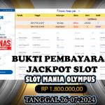 BUKTI PEMBAYARAN JACKPOT KUNCITOGEL SLOT PRAGMATIC GATE OF OLYMPUS ( 26-07-2024 )