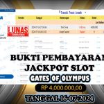 BUKTI JACKPOT KUNCITOGEL SLOT PRAGMATIC GATE OF OLYMPUS ( 16-07-2024 )