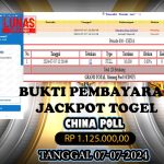 BUKTI JACKPOT KUNCITOGEL PASARAN TOGEL CHINA ( 07-07-2024 )