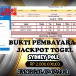 BUKTI JACKPOT KUNCITOGEL PASARAN TOGEL SYDNEY ( 07-07-2024 )