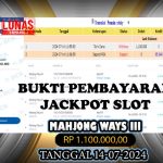 BUKTI JACKPOT KUNCITOGEL SLOT PRAGMATIC MAHJONG WAYS III ( 14-07-2024 )