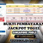 BUKTI JACPOT KUNCITOGEL POOLS SINGAPORE ( 15-07-2024 )