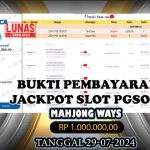 BUKTI PEMBAYARAN JACKPOT KUNCITOGEL SLOT PGSOFT MAHJONG WAYS ( 29-07-2024 )